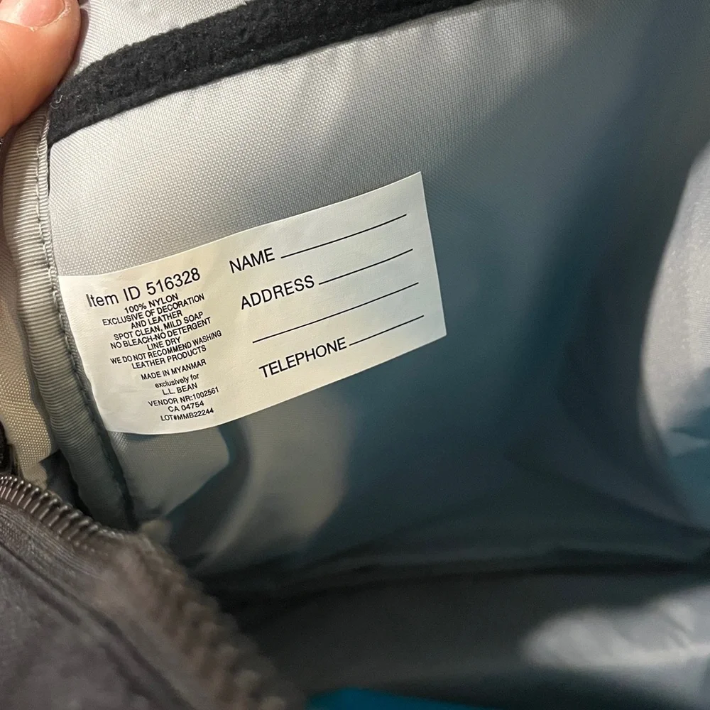 L.L Bean Unisex Adult Black Nylon Backpack
